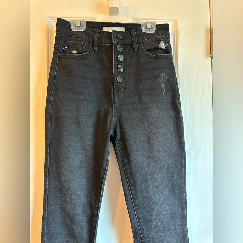 Kancan High Rise Button Skinny Jeans - Picture 4 of 6